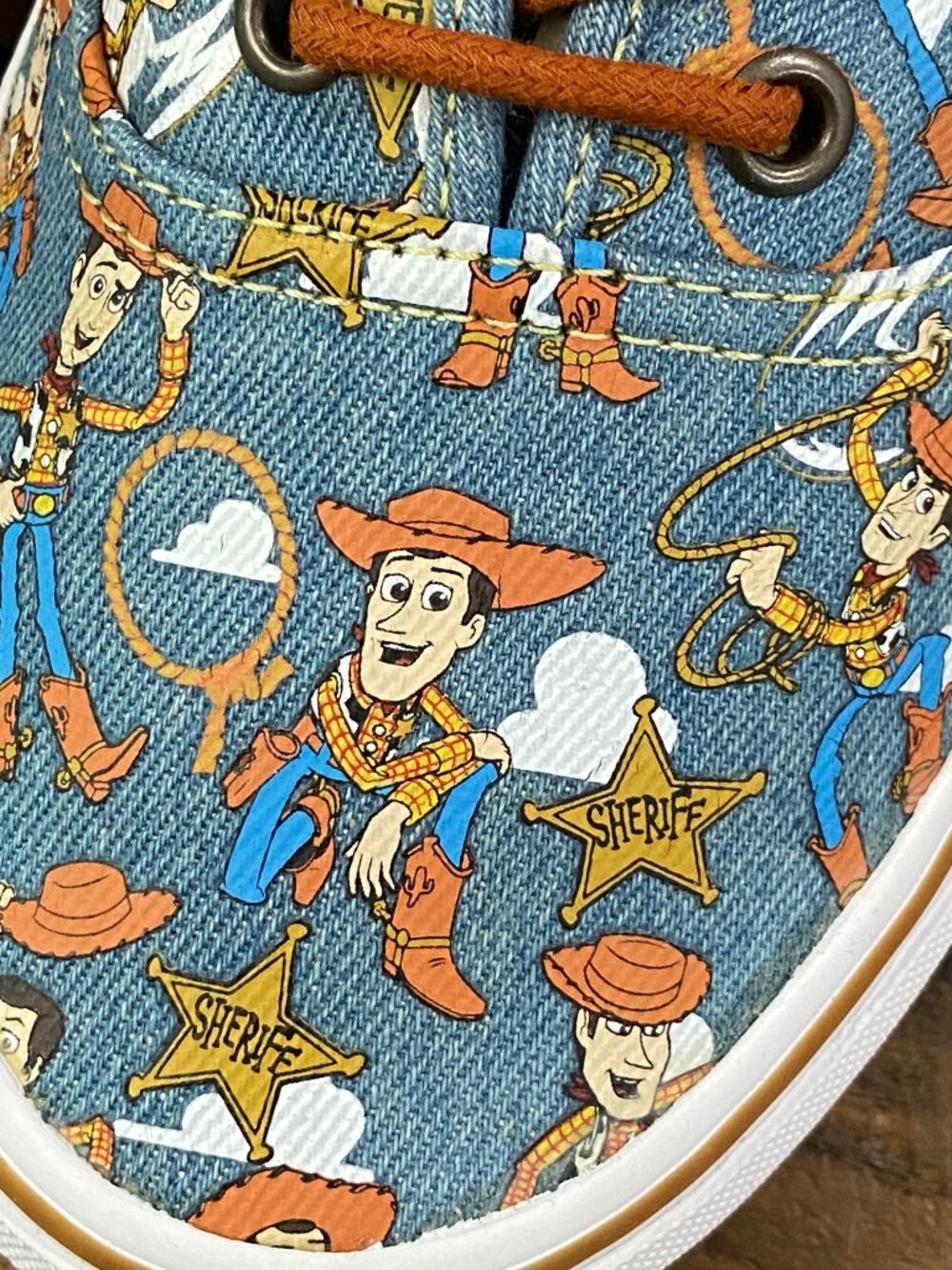 RARE Toy Story x Vans Authentic "Woody" Denim Sneakers Womens 10.5 Mens 9 - Picture 12 of 12